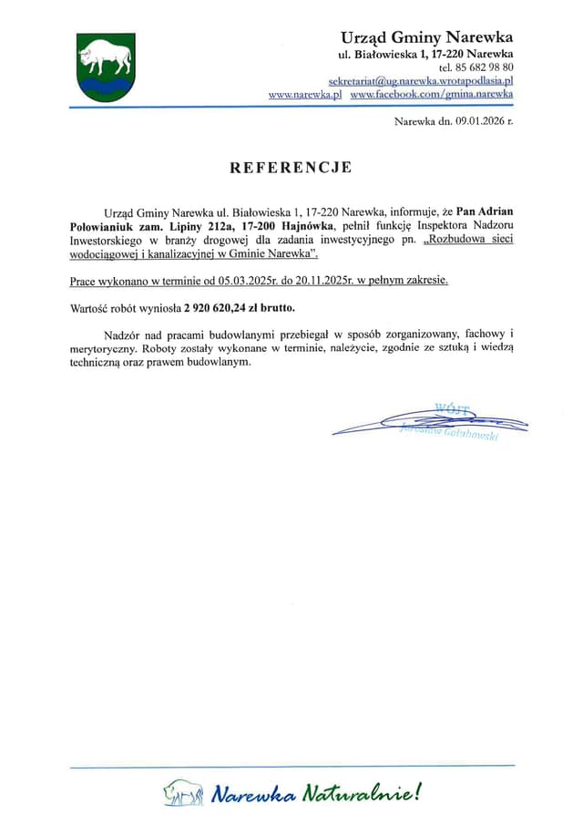 Podgląd PDF — Referencja — Urząd Gminy Narewka